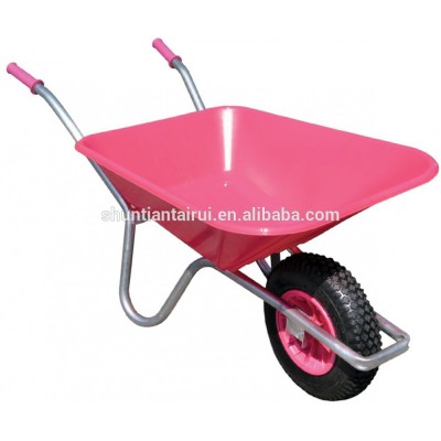 Qingdao metal garden pink color wheel barrow