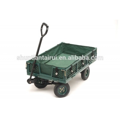 Green Extra Large 4 Wheel Garden Cart Trolley